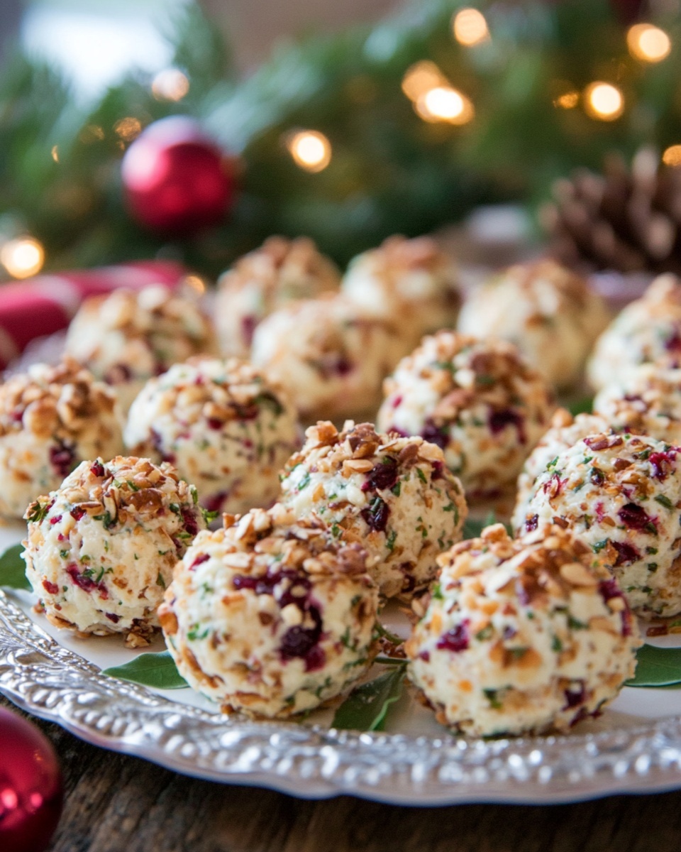 Christmas Cranberry Walnut Cheese Balls Recipe
