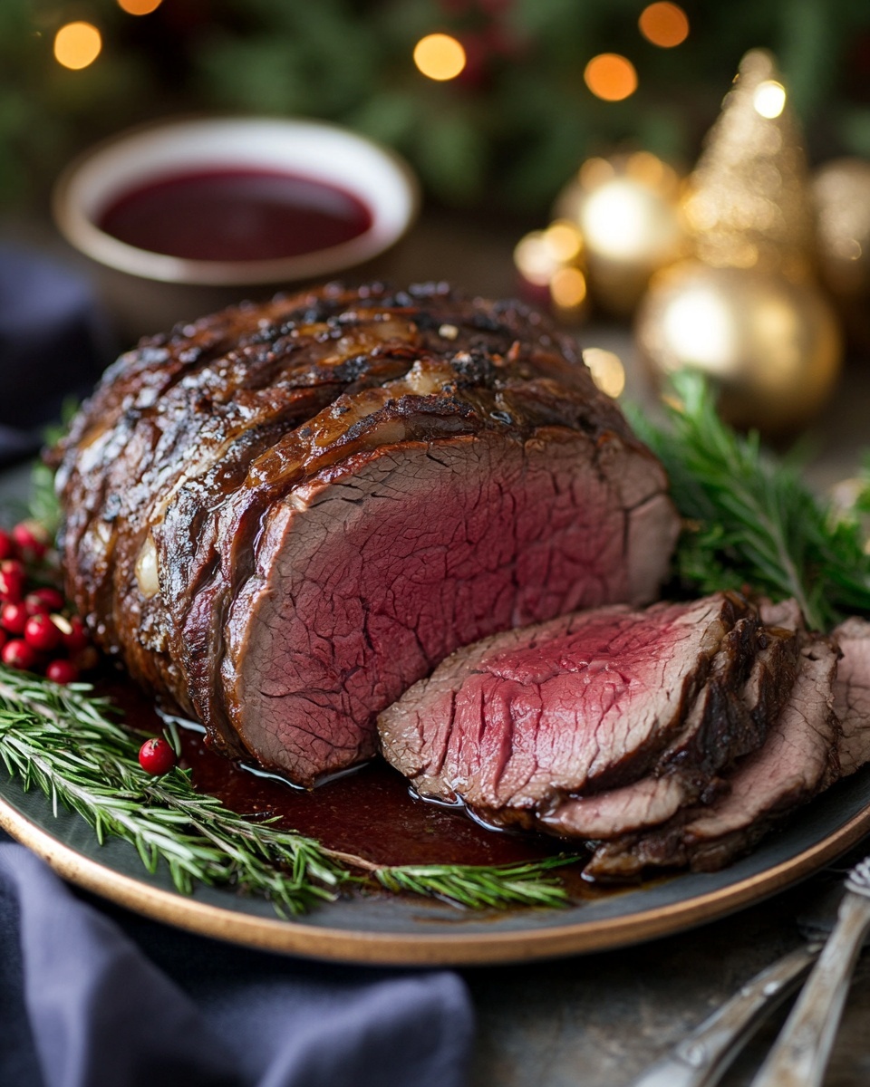 Christmas Roast Beef with Red Wine Gravy Recipe