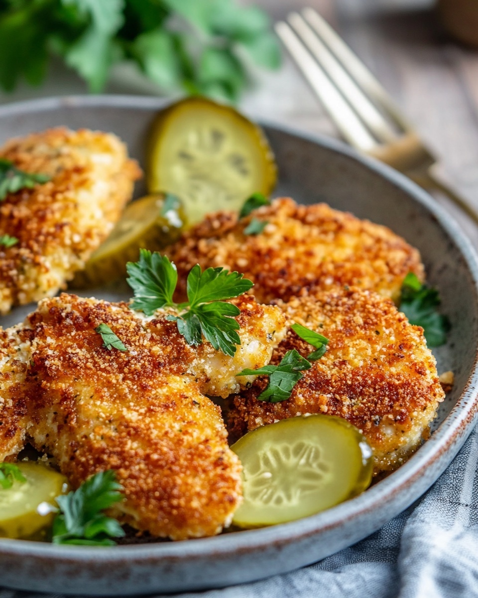 Crispy Dill Pickle Parmesan Chicken Recipe