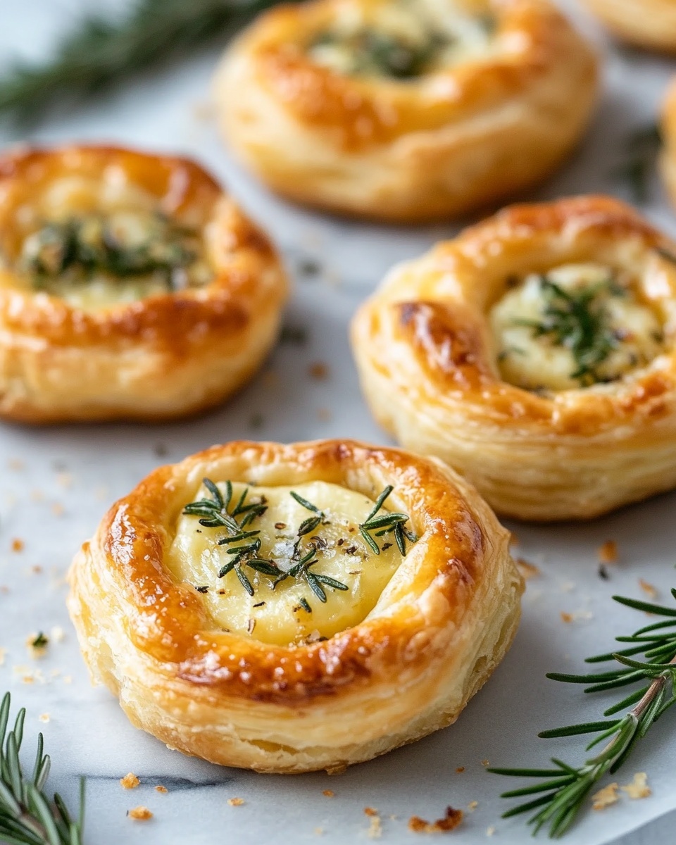 Easy Brie & Rosemary Puff Pastry Bites: Christmas Party Appetizer