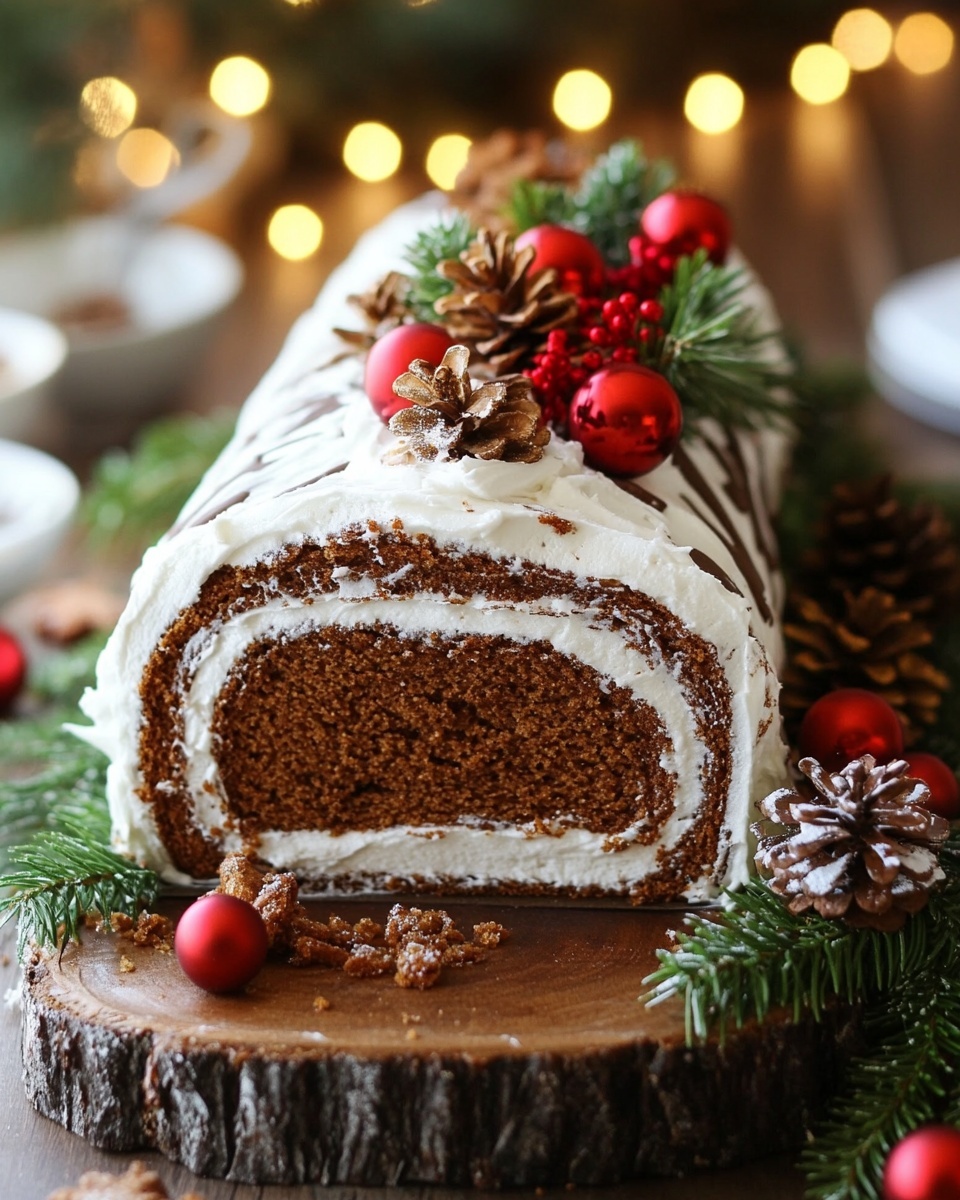 Gingerbread Yule Log Cake: Best Christmas Dessert & Holiday Recipe