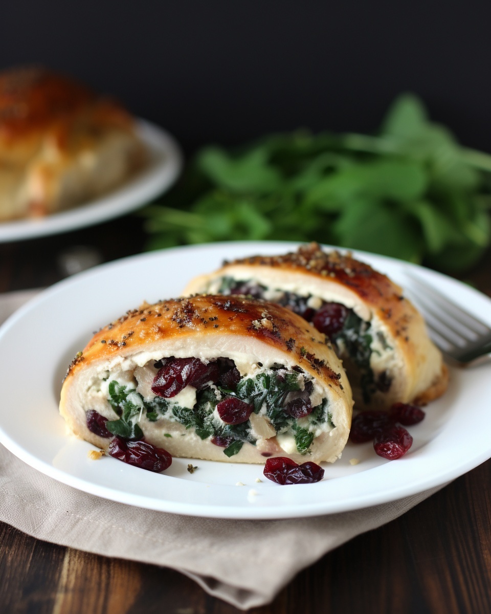 Gourmet Spinach & Cranberry Stuffed Chicken: Easy Weeknight Dinner or Special Occasion Meal