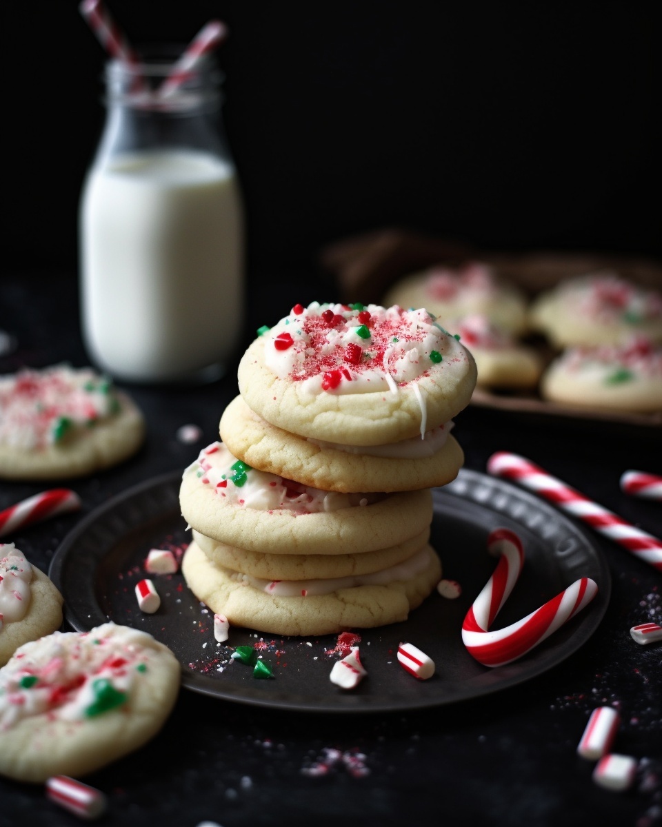 Melt-in-Your-Mouth Candy Cane Whipped Shortbread Cookies | Easy Christmas Recipe