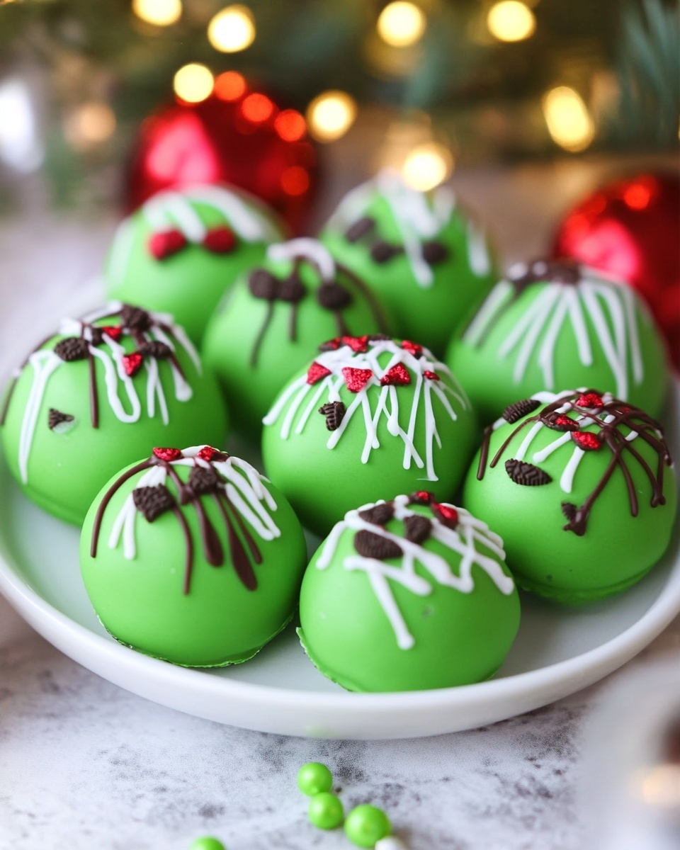 No Bake Grinch Oreo Truffles Recipe
