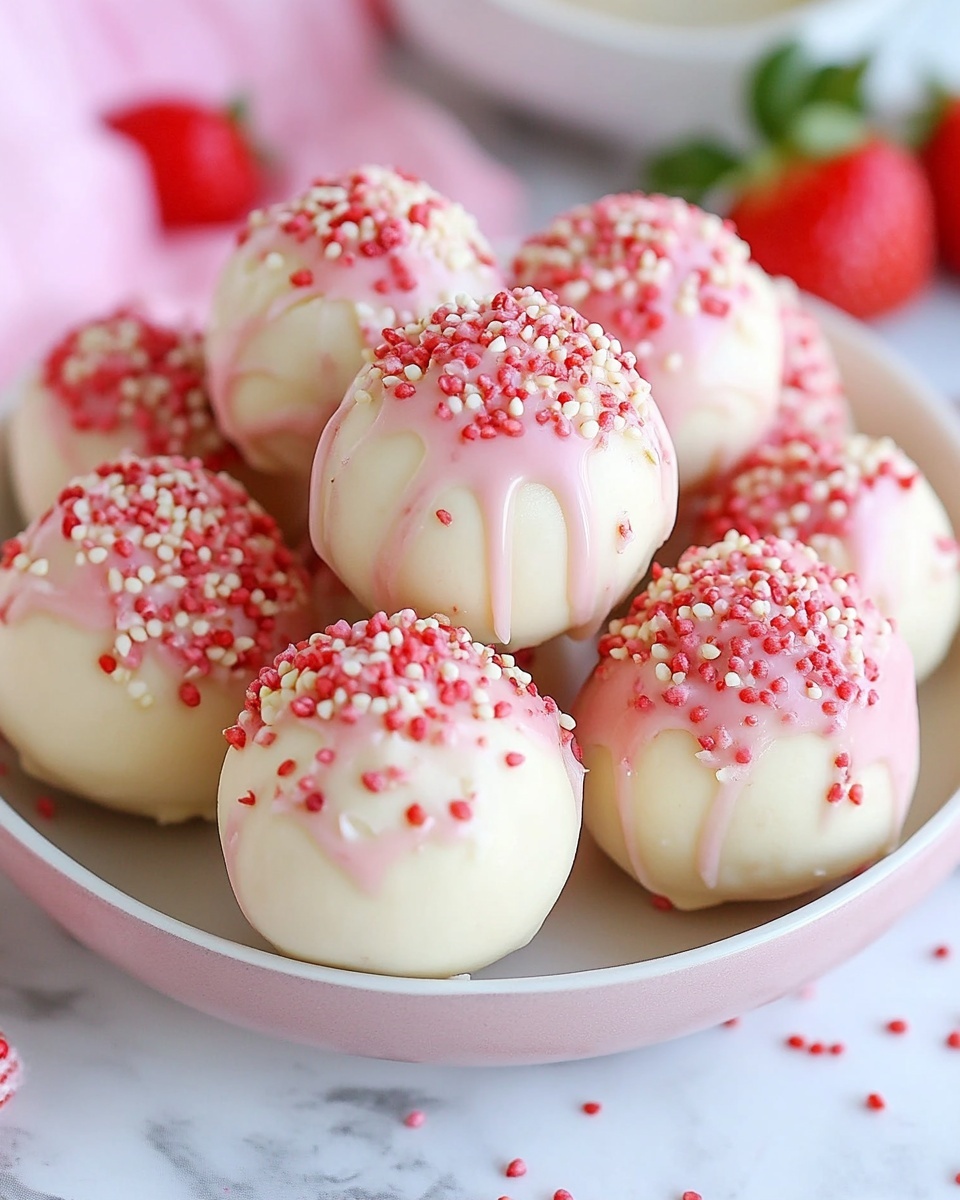 No-Bake Strawberry Cheesecake Truffles: Easy Dessert Recipe & Party Treat!