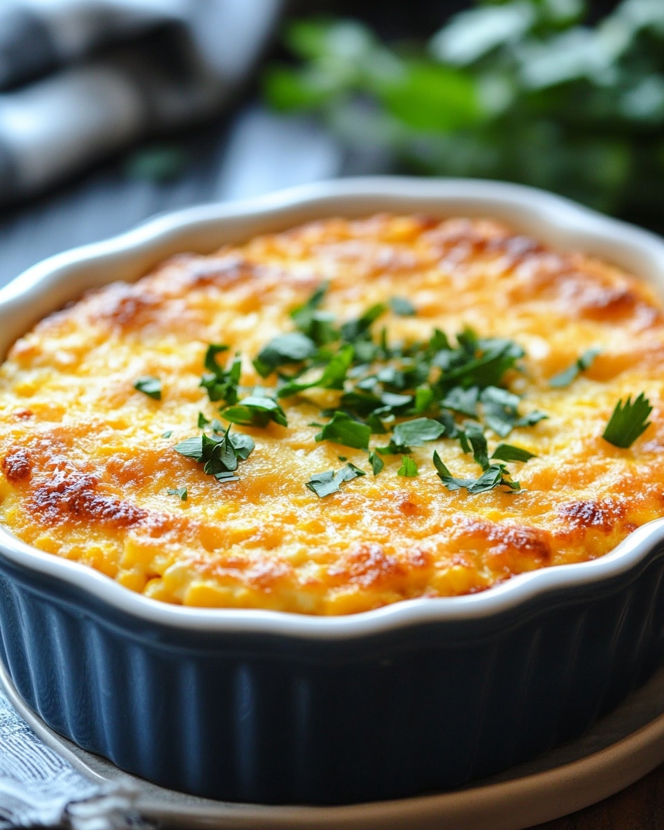 Savory Cheddar Corn Pudding Recipe – Easy Baked Comfort Side Dish