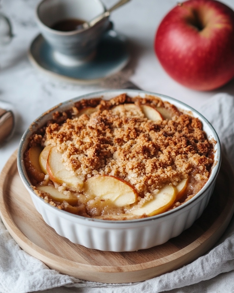 Warm & Cozy Baked Apple Crumble Dessert Recipe