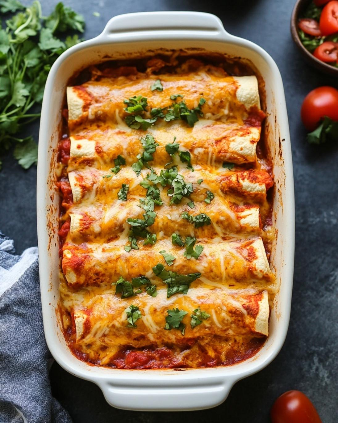Cheesy Chicken Enchiladas with Homemade Sauce 1