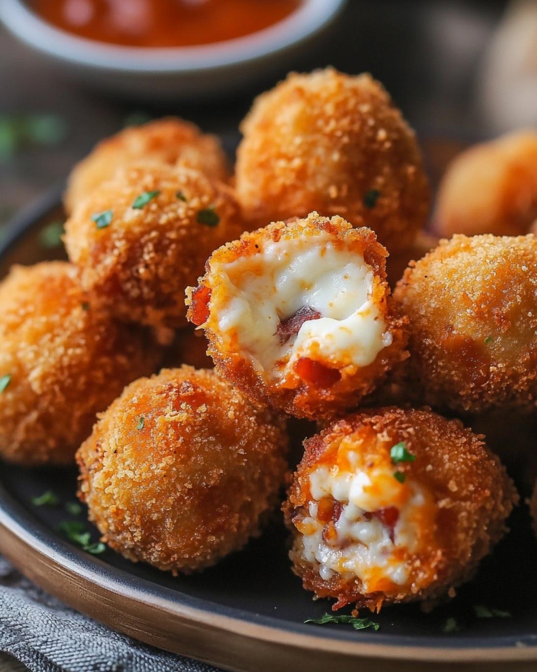 Crispy Buffalo Chicken Bacon Mozzarella Bombs Recipe 1