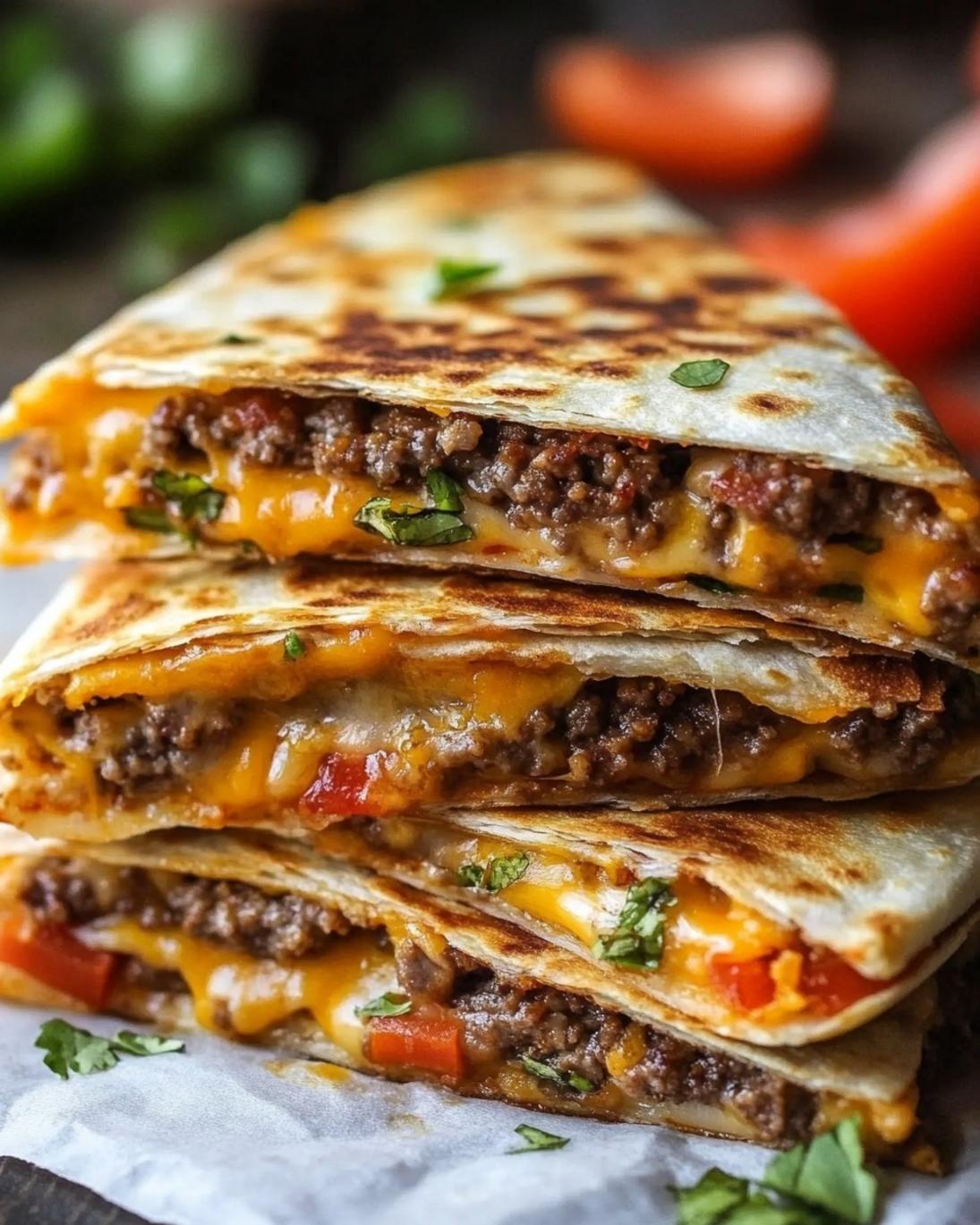 Crispy Cheeseburger Quesadillas Recipe 1