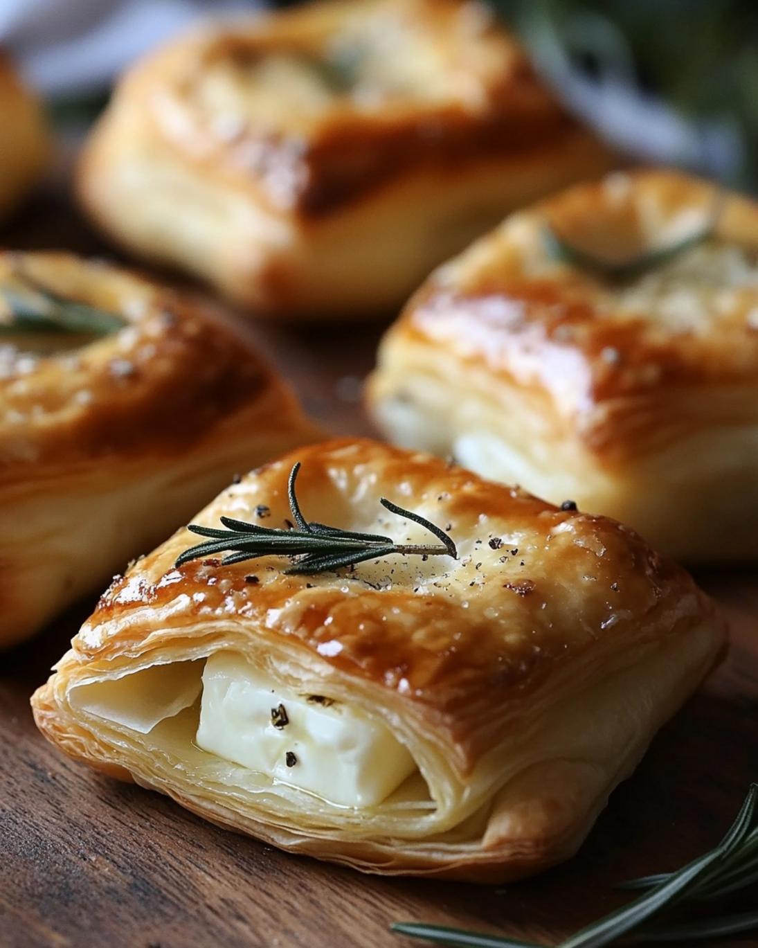 Elegant Brie and Rosemary Puff Pastry Bites 3