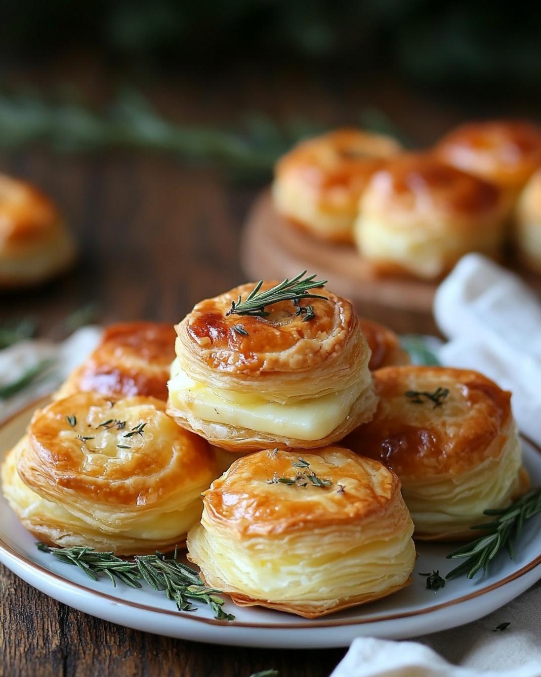 Elegant Brie and Rosemary Puff Pastry Bites 7