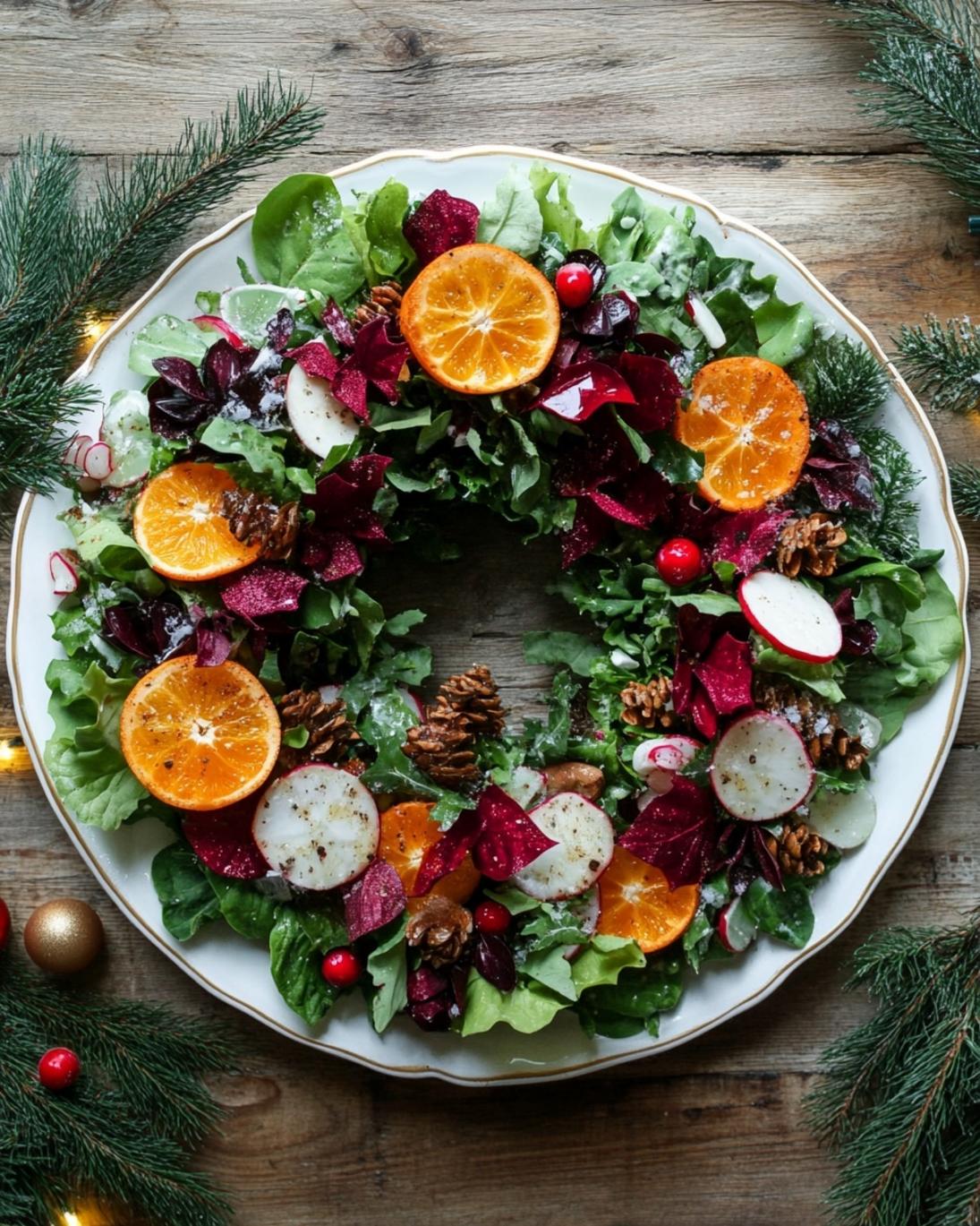 Festive Christmas Wreath Salad Recipe 1