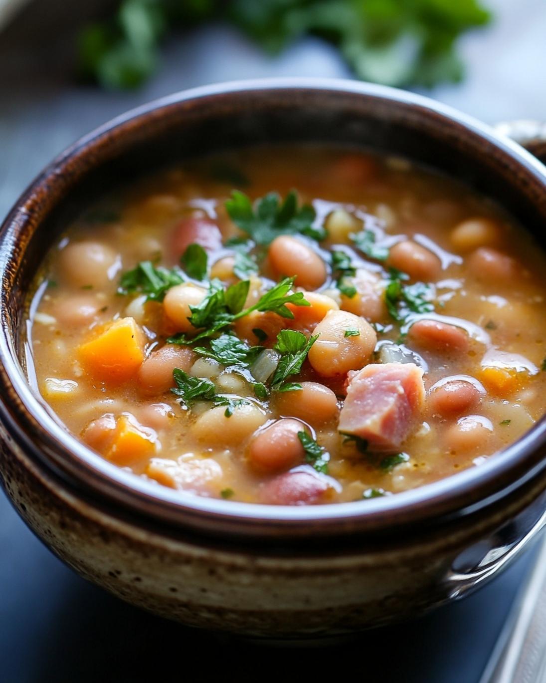 Hearty Crockpot Ham and Bean Soup Recipe 1