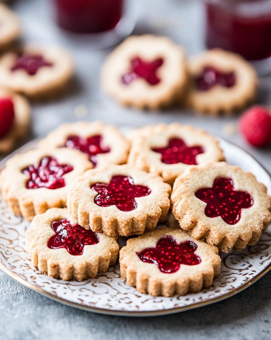 Raspberry Jam Shortbread Linzer Cookies Recipe 1