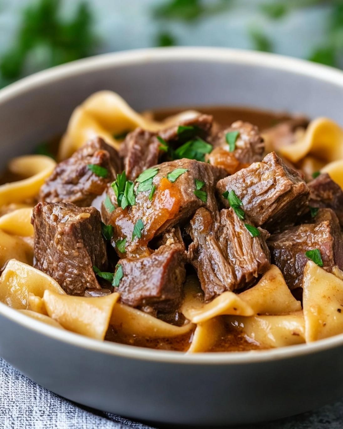 Tender Slow Cooker Beef and Noodles Recipe 1