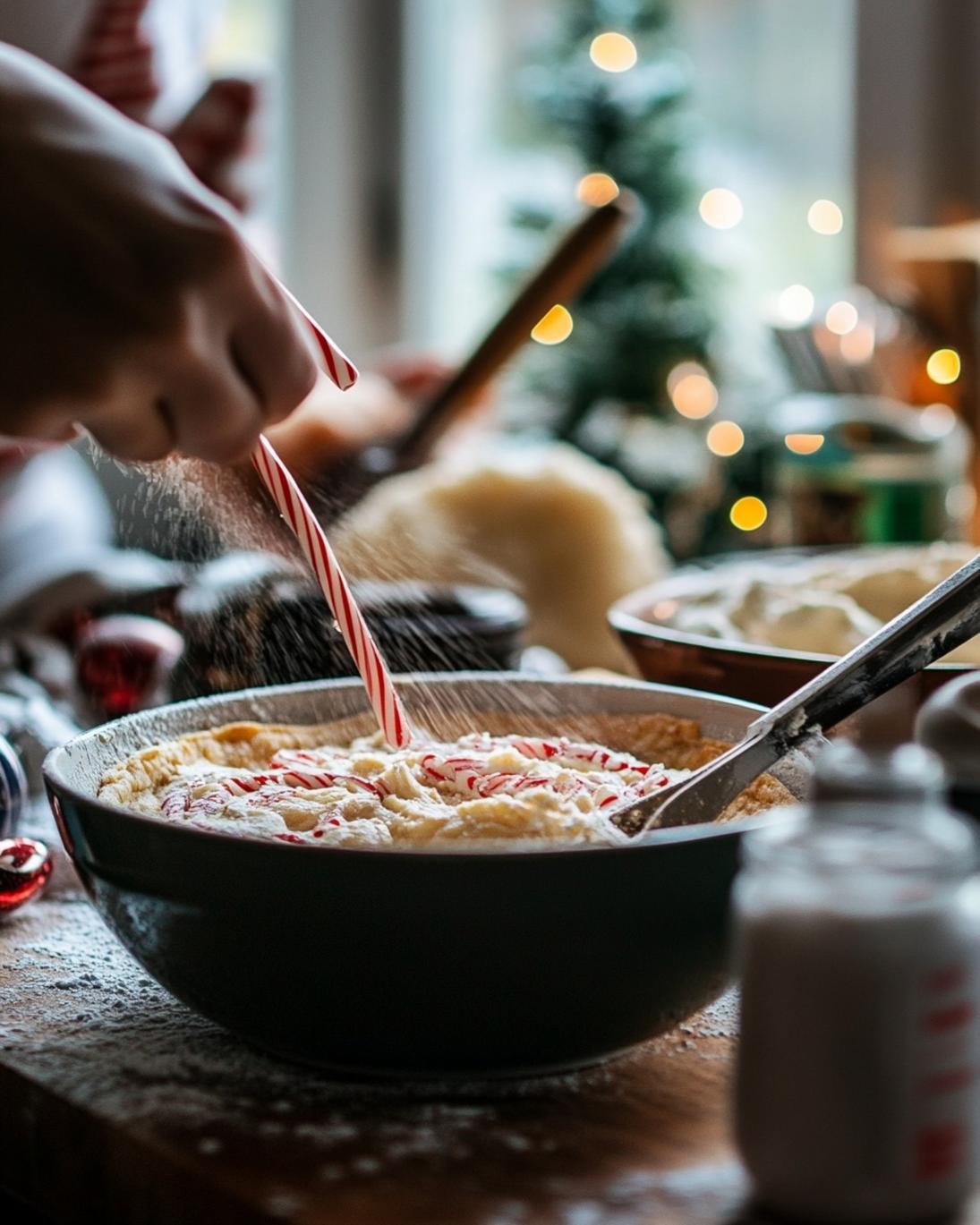 ingrediant of Christmas Candy Cane Pizza Easy Holiday Appetizer Savory Crescent Bake 1