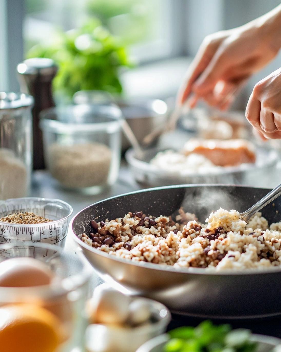 ingrediant of Easy Black Bean Sausage and Rice Skillet Recipe 2