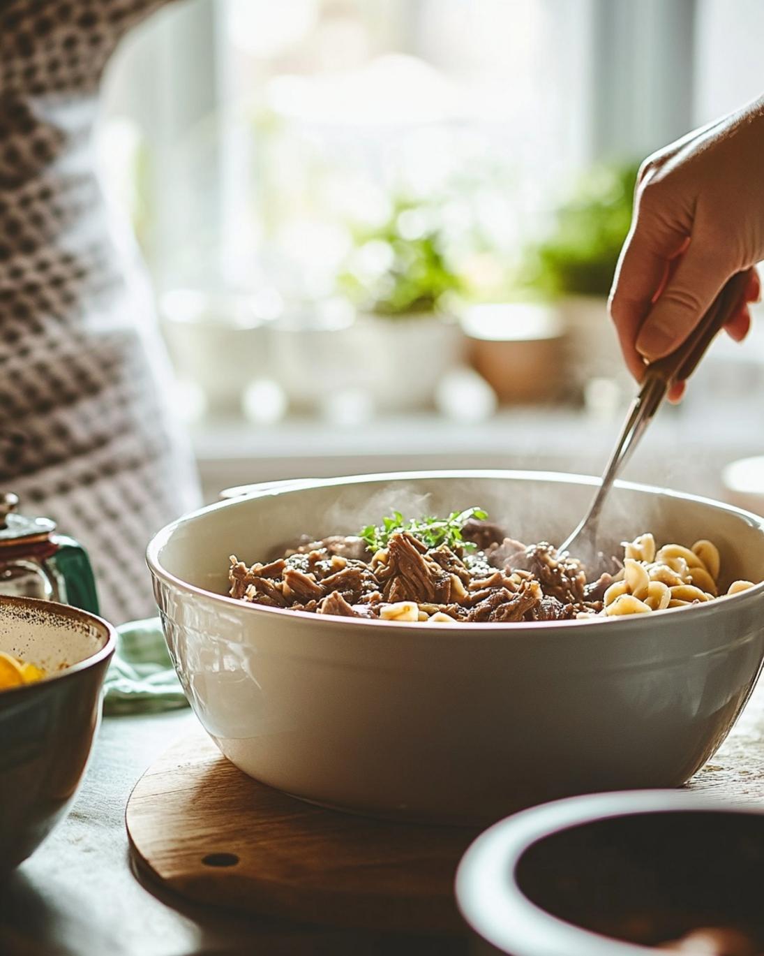 ingrediant of Tender Slow Cooker Beef and Noodles Recipe